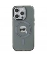 Karl Lagerfeld KLHMP15XHLSKIK iPhone 15 Pro Max 6.7" black/black hardcase IML Metal Karl Head MagSafe