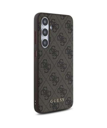 Guess GUHCS24FEG4GFBR S24 FE S721 brown/brown hardcase 4G Metal Gold Logo