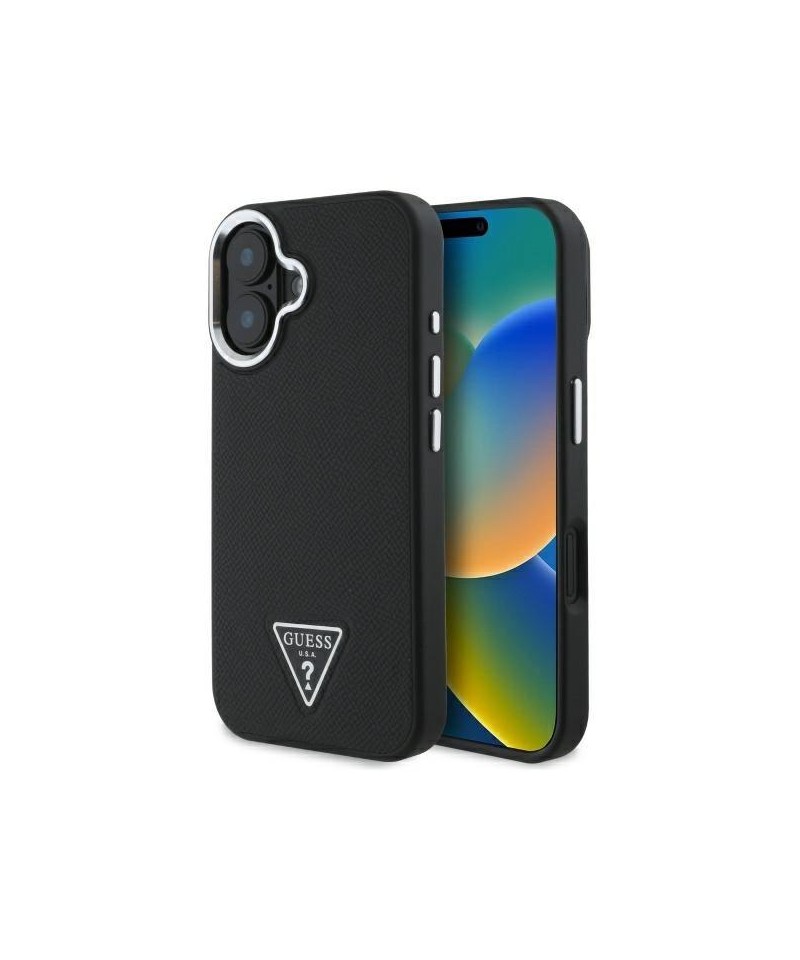 Guess GUHMP16MPGTSPSK iPhone 16 Plus 6.7" black/black hardcase Grained Triangle MagSafe