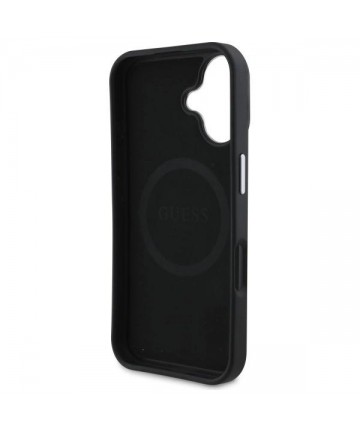 Guess GUHMP16MPGTSPSK iPhone 16 Plus 6.7" black/black hardcase Grained Triangle MagSafe