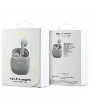 Guess Bluetooth headphones GUTWSJ14ESGE TWS + docking station taupe Printed Classic Logo