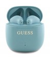 Guess Bluetooth headphones GUTWSJ14ESGQ TWS + docking station turquoise/turquoise Printed Classic Logo