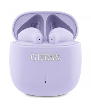 Guess Bluetooth headphones GUTWSJ14ESGU TWS + docking station purple/purple Printed Classic Logo