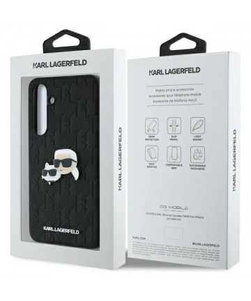 Karl Lagerfeld KLHCS24FEPGKLKCPK Sam S24 FE S721 black/black hardcase Monogram Karl&Chaoupette Head Pin