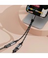 Dudao L13C+ 2in1 USB-C Adapter - Gray