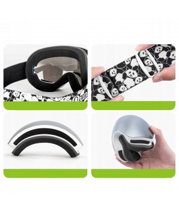Qunature Panda Ski Goggles for Kids - Black/White