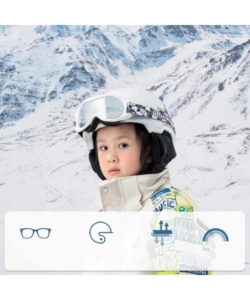 Qunature Panda Ski Goggles for Kids - Black/White