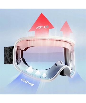 Qunature Panda Ski Goggles for Kids - Black/White
