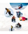 Qunature Black Ski Goggles Kids (Size M/L) - Black