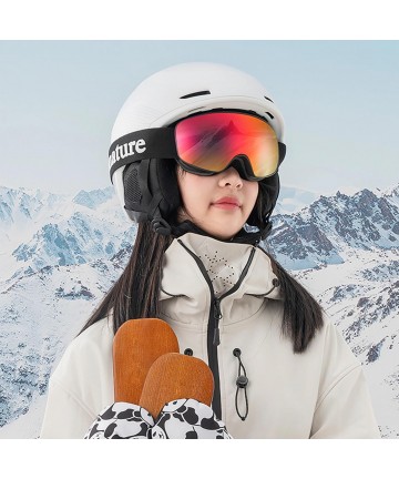 Qunature Black Ski Goggles Kids (Size M/L) - Black