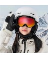 Qunature Black Ski Goggles Kids (Size M/L) - Black