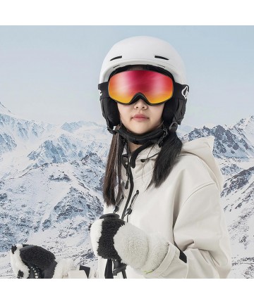 Qunature Black Ski Goggles Kids (Size M/L) - Black