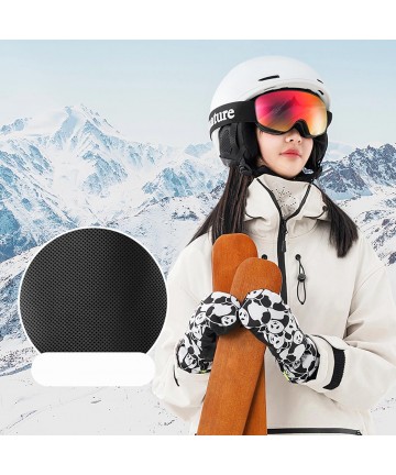 Qunature Panda Heat Transfer Ski Gloves Kids Size S - Black/White
