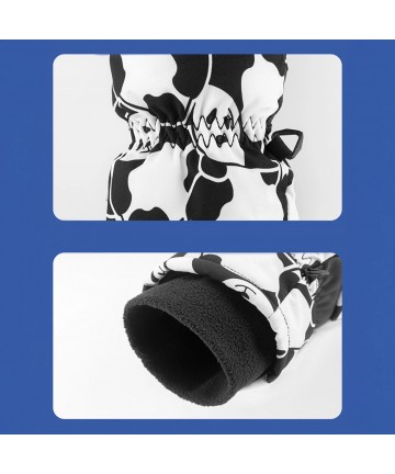 Qunature Panda Heat Transfer Ski Gloves Kids Size S - Black/White