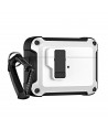 Airpods 4 Pro Armor Case with Carabiner - White