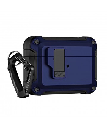 Airpods 4 Pro Armor Case with Carabiner - Blue