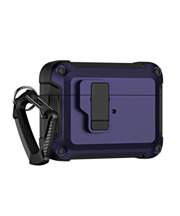 Airpods 4 Pro Armor Case with Carabiner - Purple
