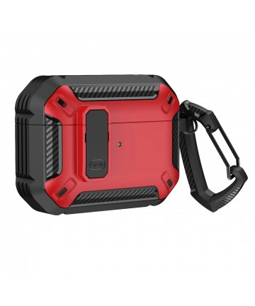 Airpods 4 Armor Case with Carabiner - Red