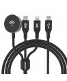 Apple Watch Dudao A12Max+ PD 100W 3in1 Charger Cable: USB-C Lightning 1.2m - Black