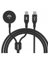 Dudao A12MaxC PD60W 2-in-1 Charger for Apple Watch / USB-C 1.2m - Black