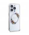 Guess IML Flowers Wreatch MagSafe iPhone 15 Pro Max Case - Clear