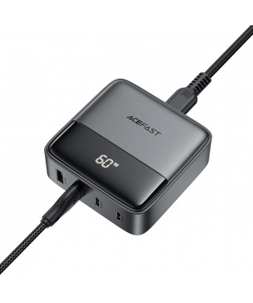 Acefast Z6 Charger Network GaN Desktop 2x USB-A / 2x USB-C PD 65W - Black