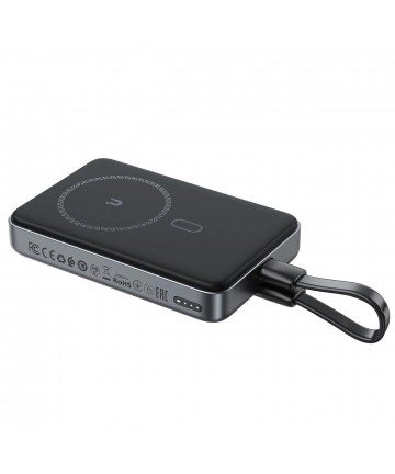 Powerbank Acefast M10 Magnetic 2x USB-C PD 30W with 15W Inductive Charging and USB-C Cable - Black