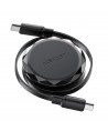 Acefast C13-03 USB-C - USB-C 60W Cable Retractable - Black