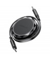 Acefast C13-03 USB-C - USB-C 60W Cable Retractable - Black