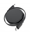 Acefast C13-03 USB-C - USB-C 60W Cable Retractable - Black