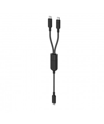 Acefast C5 USB-C - USB-C / USB-C 2in1 100W 480Mb/s cable - black