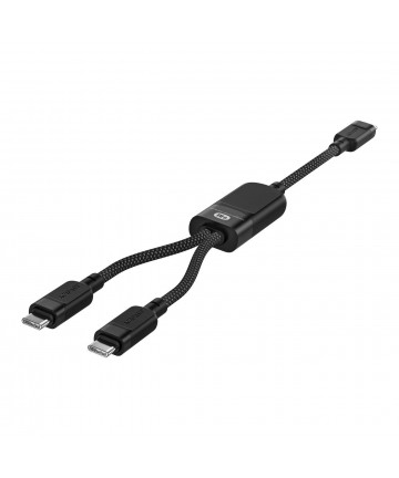 Acefast C5 USB-C - USB-C / USB-C 2in1 100W 480Mb/s cable - black