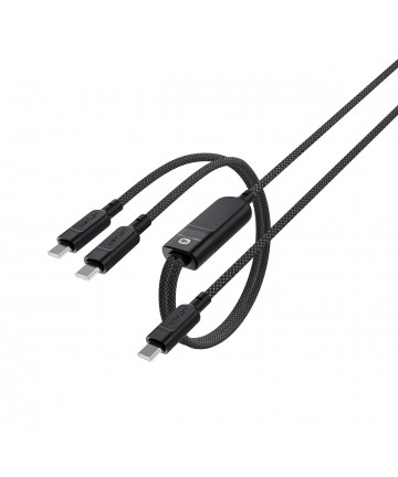 Acefast C5 USB-C - USB-C / USB-C 2in1 100W 480Mb/s cable - black