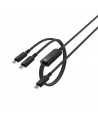 Acefast C5 USB-C - USB-C / USB-C 2in1 100W 480Mb/s cable - black