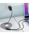 Acefast C5 USB-C - USB-C / USB-C 2in1 100W 480Mb/s cable - black
