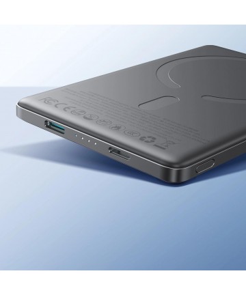 Powerbank Joyroom JR-PBM08 5000mAh 20W ultra-thin with inductive charging - gray