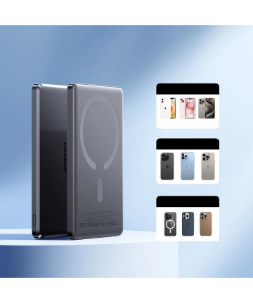 Powerbank Joyroom JR-PBM08 5000mAh 20W ultra-thin with inductive charging - gray
