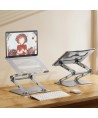 Wozinsky WRS-CPY75DSS Aluminum Laptop and Tablet Stand + Free Smartphone Stand - Silver