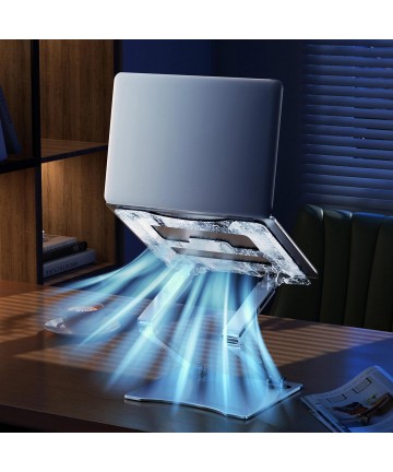 Wozinsky WRS-CPY75DSS Aluminum Laptop and Tablet Stand + Free Smartphone Stand - Silver