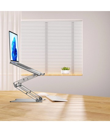 Wozinsky WRS-CPY75DSS Aluminum Laptop and Tablet Stand + Free Smartphone Stand - Silver