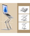 Wozinsky WRS-CPY75DSS Aluminum Laptop and Tablet Stand + Free Smartphone Stand - Silver