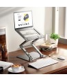 Wozinsky WRS-CPY75DSS Aluminum Laptop and Tablet Stand + Free Smartphone Stand - Silver
