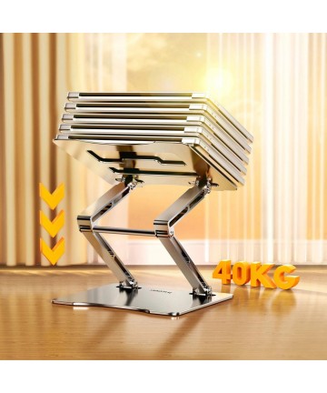 Wozinsky WRS-CPY75DSS Aluminum Laptop and Tablet Stand + Free Smartphone Stand - Silver