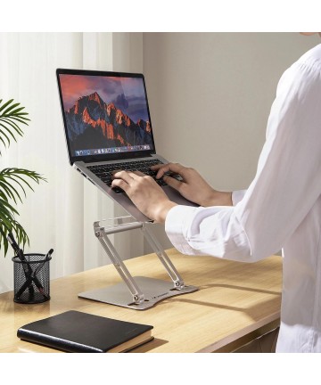 Wozinsky WRS-CPY75DSS Aluminum Laptop and Tablet Stand + Free Smartphone Stand - Silver