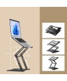 Wozinsky WRS-CPY75DSB Aluminum Laptop and Tablet Stand + Free Smartphone Stand - Black