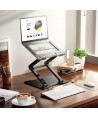 Wozinsky WRS-CPY75DSB Aluminum Laptop and Tablet Stand + Free Smartphone Stand - Black