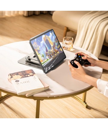 Wozinsky WRS-CPY84SS Aluminum Laptop and Tablet Stand + Free Smartphone Stand - Silver