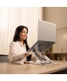 Wozinsky WRS-CPY84SS Aluminum Laptop and Tablet Stand + Free Smartphone Stand - Silver