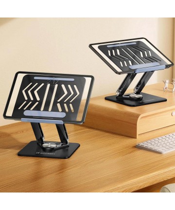 Wozinsky WRS-CPY84SB 360 Aluminum Laptop and Tablet Stand + Free Smartphone Stand - Black