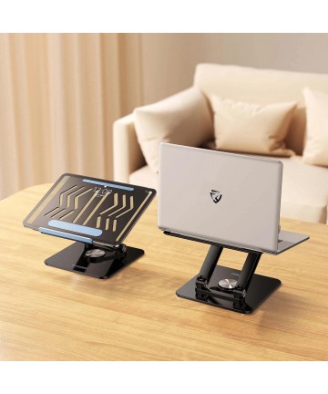 Wozinsky WRS-CPY84SB 360 Aluminum Laptop and Tablet Stand + Free Smartphone Stand - Black